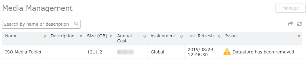 ISO folder in the media manager ISO folder in the media manager
